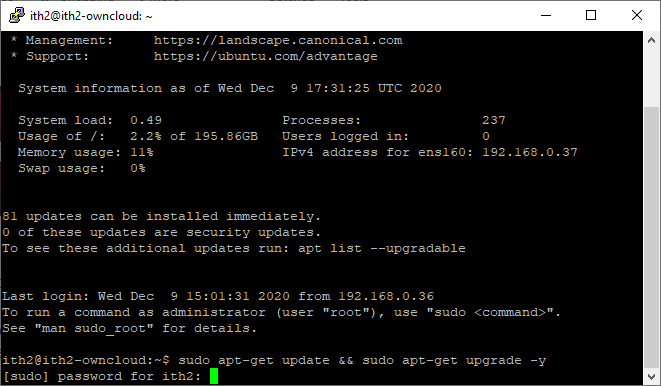 How to update Ubuntu 20.04 in one command - update command