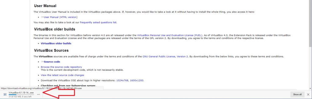 Windows 10: Download and Install VirtualBox.
