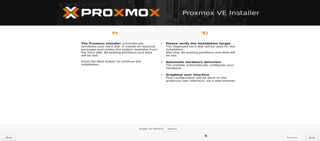 Installing Proxmox Virtual Environment with ZFS Mirrored Disks