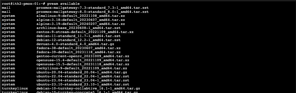 Create a Proxmox LXC container Template