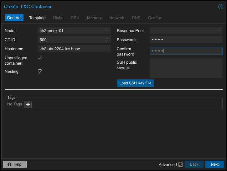 Create a Proxmox LXC container Template