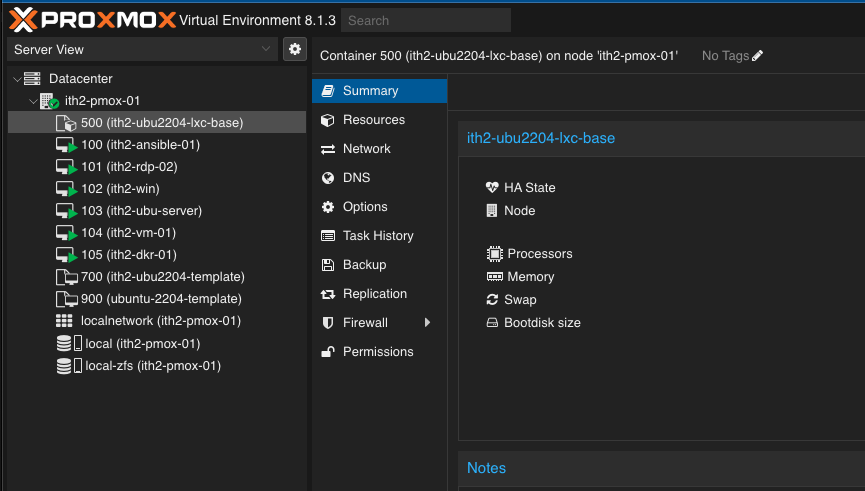 Create a Proxmox LXC container Template