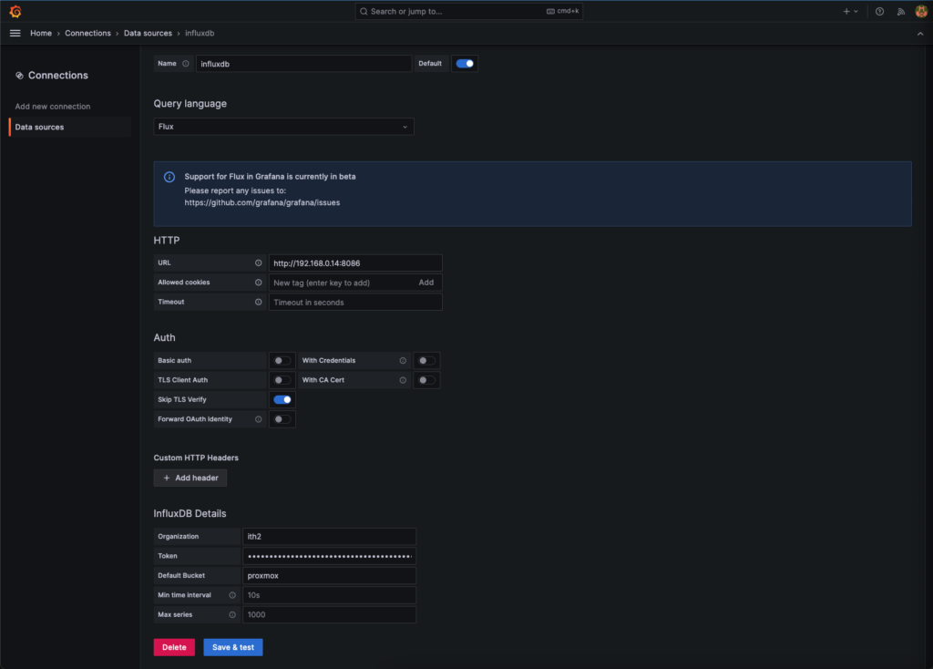 Proxmox Cluster Monitoring Dashboard with InfluxDB and Grafana (Production Solution)