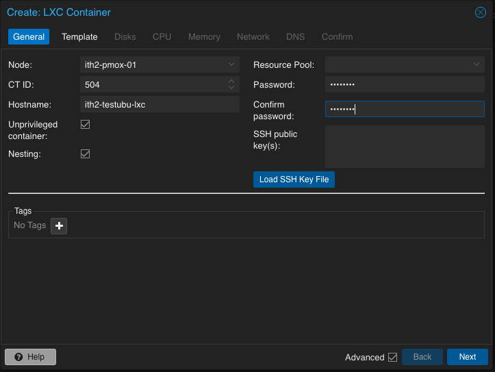 Create an Ubuntu 22.04 LXC Proxmox Container