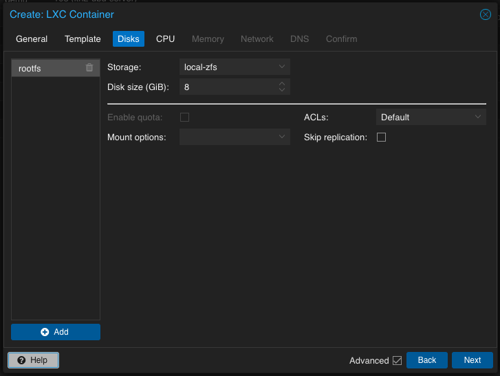 Create an Ubuntu 22.04 LXC Proxmox Container